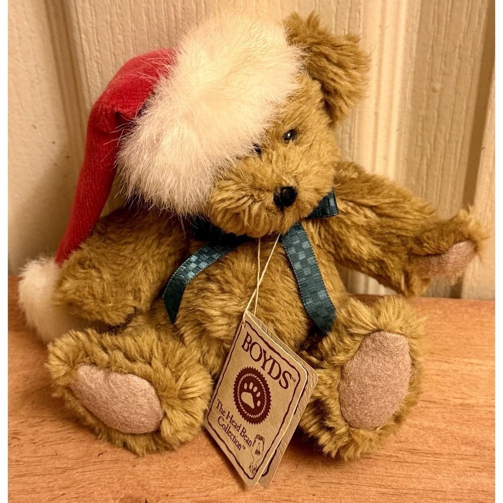 Boyds Bear‎ Lil Ol St. Nick Teddy Bear Plush Santa Hat Holiday Plush